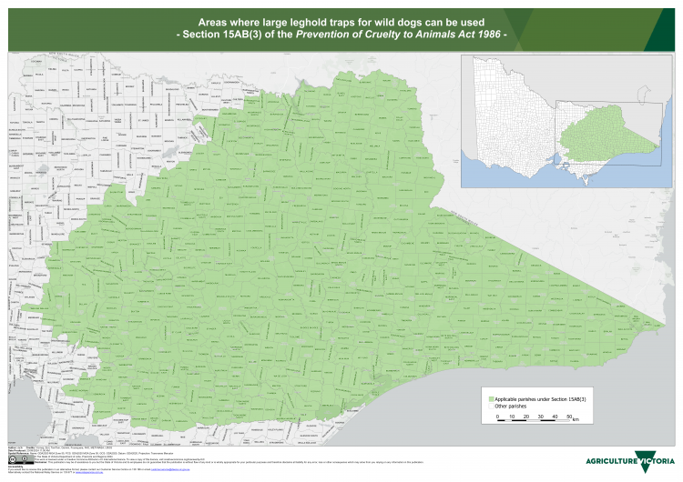 Areas to use large leghold traps