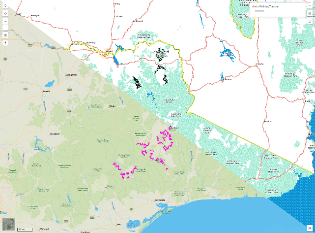 Map of Victoria showing aerial baiting areas