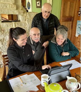 Agriculture Victoria’s Farm Emissions Specialist, Alison Kelly, and Andrew, Hugh and Jill Stewart discuss emissions, farming, agroforestry and carbon estimates at the kitchen table.