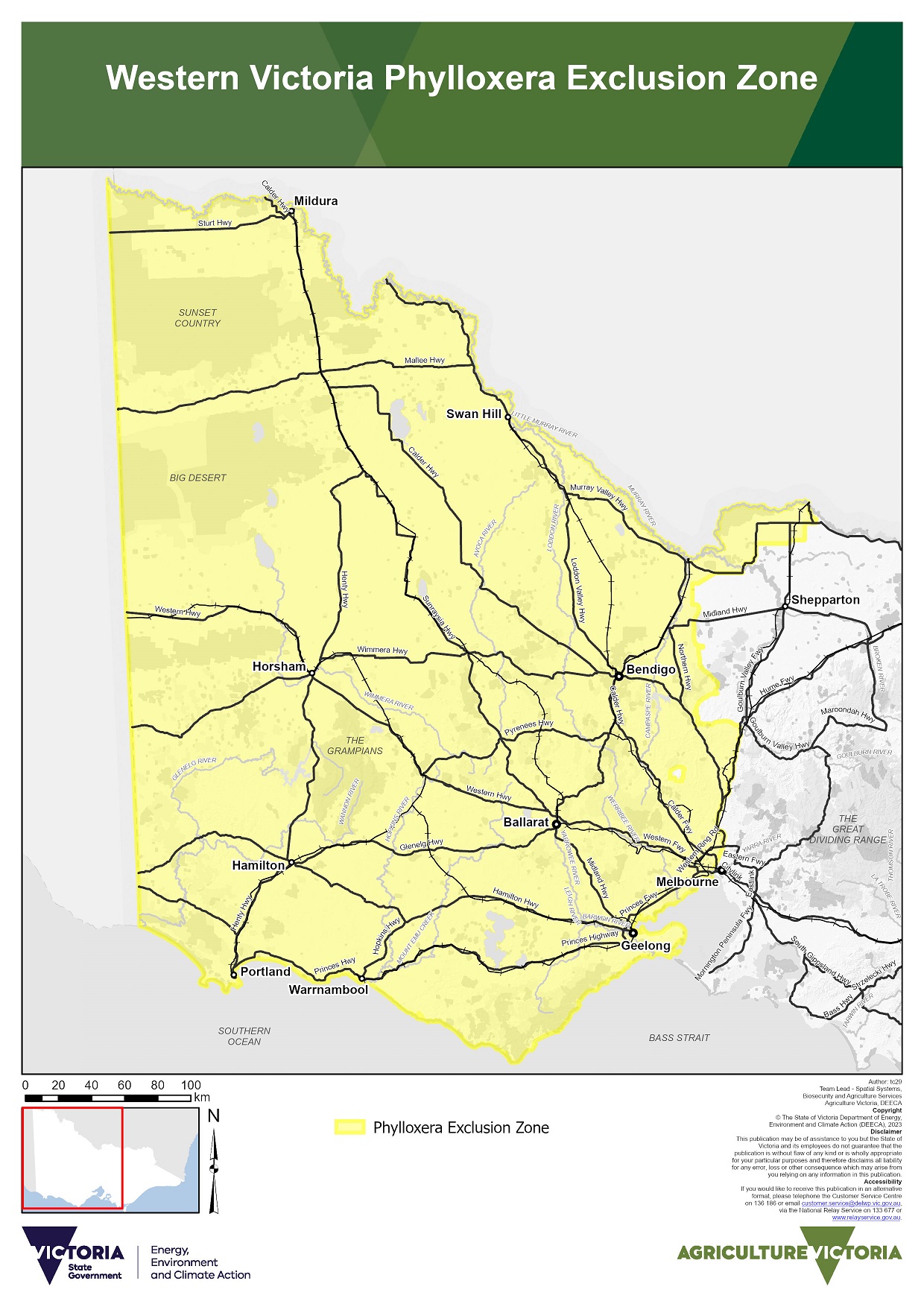 Western Victoria Phylloxera Exclusion Zone - October 2021