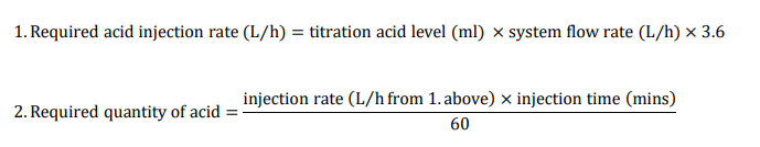 Acid injection rate equation