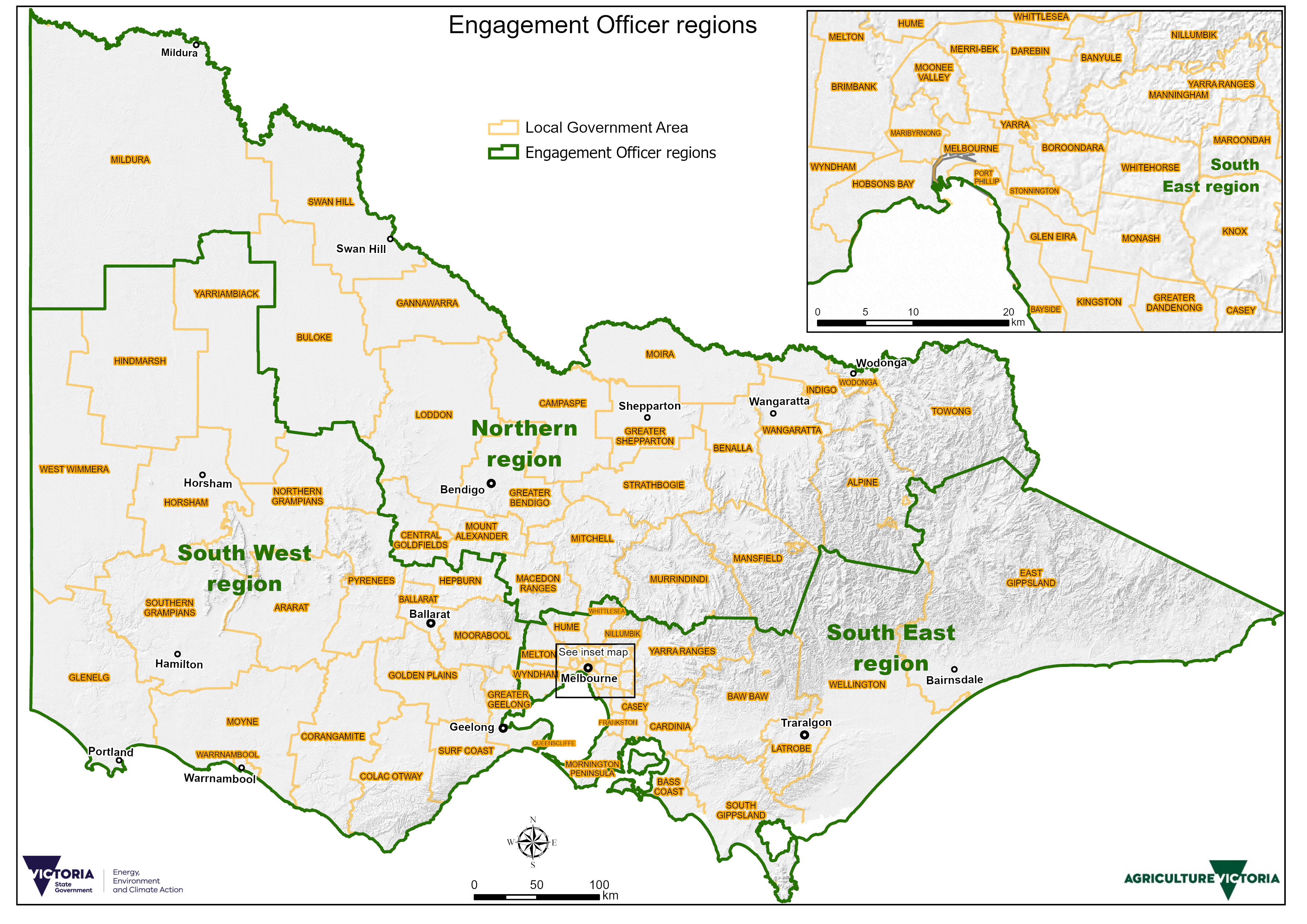 Map of the engagement officer regions. 