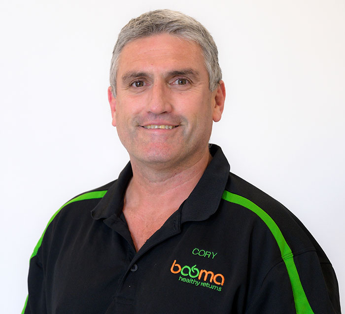 Cory Robertson in a Booma Foods shirt