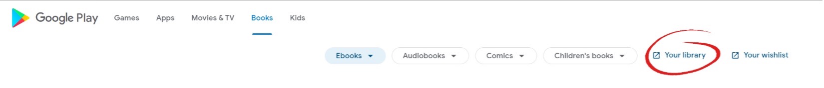 Google Play interface showing upload button circled