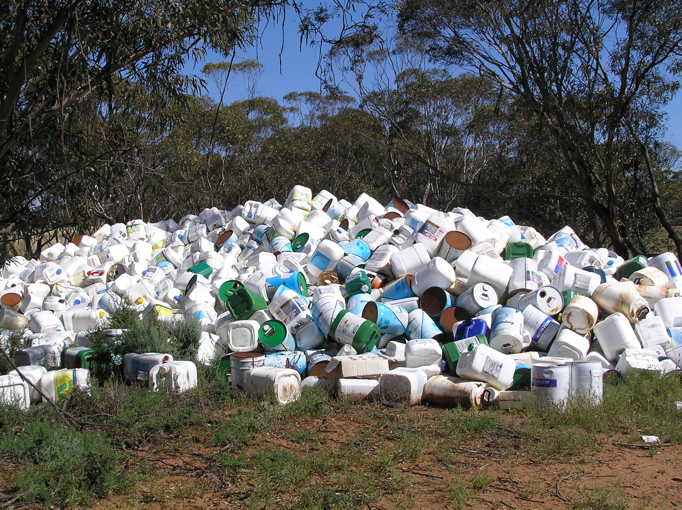 Empty drums taken for disposal.