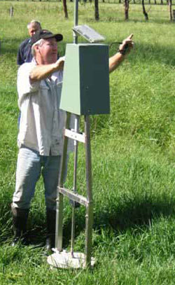  Irrigator demonstrates how the riser can be open and shut