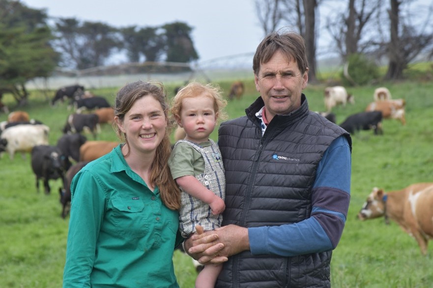 Three generations – Jordan, Fin and Bruce Vallance.