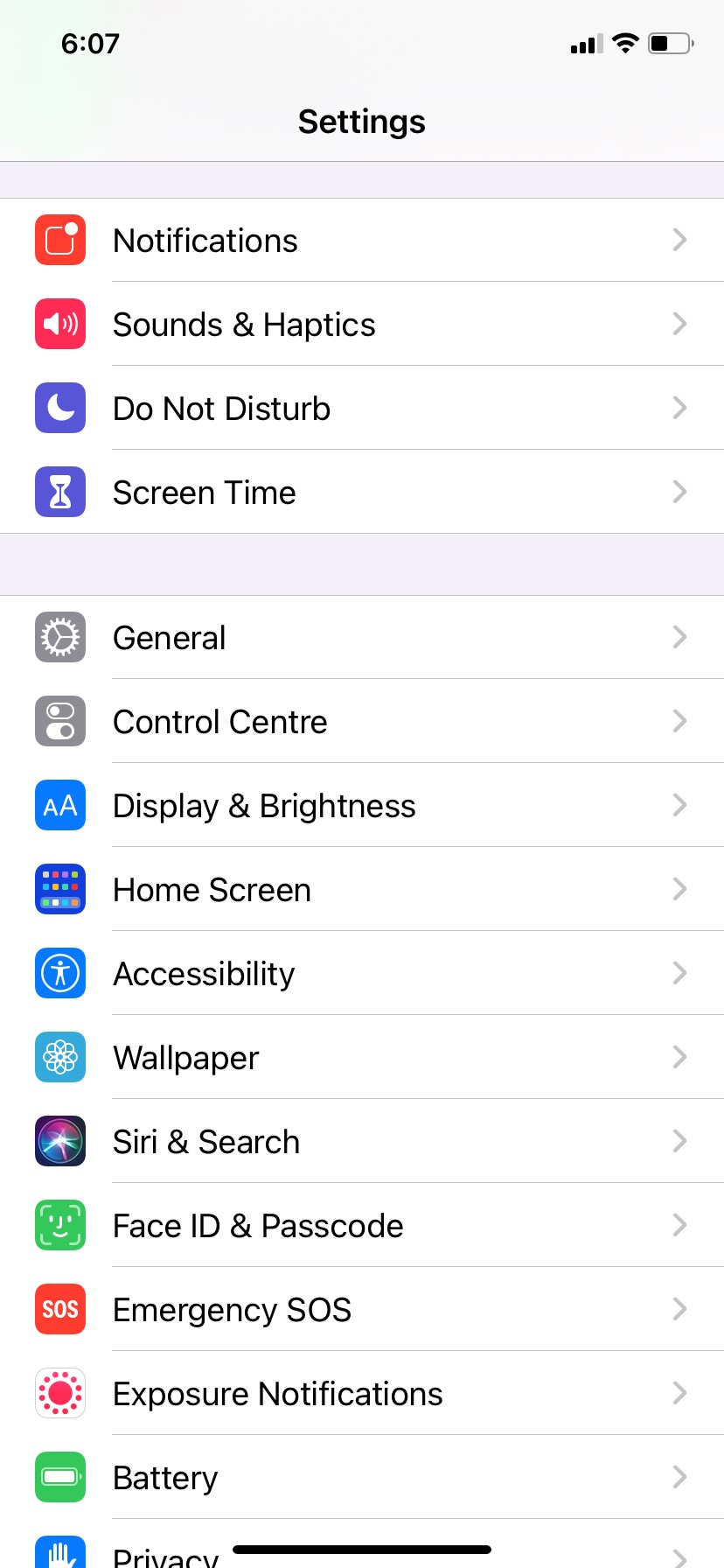 smart phone screen showing accessibility options